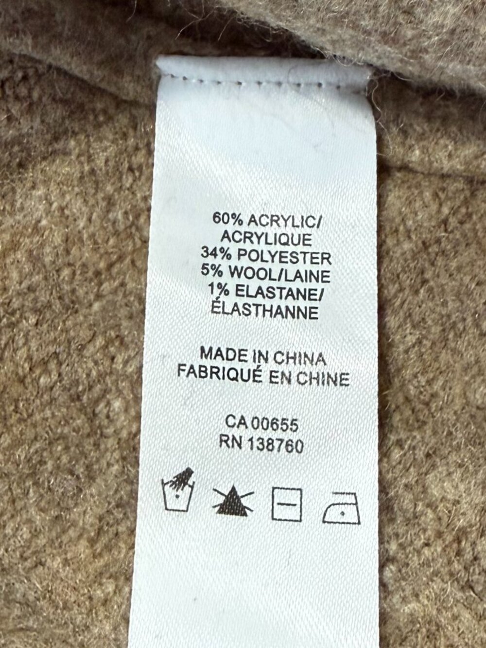 RW&CO Taupe Turtleneck Sweater with Braided Heart Motif - Picture 8 of 9